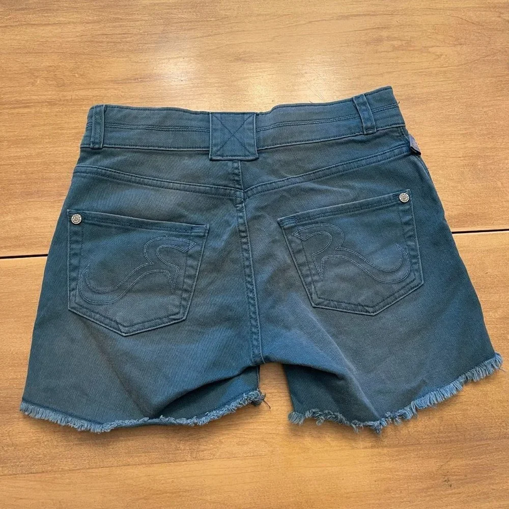 Rock & Republic Bonnaroo Denim Short size 0 teal blue